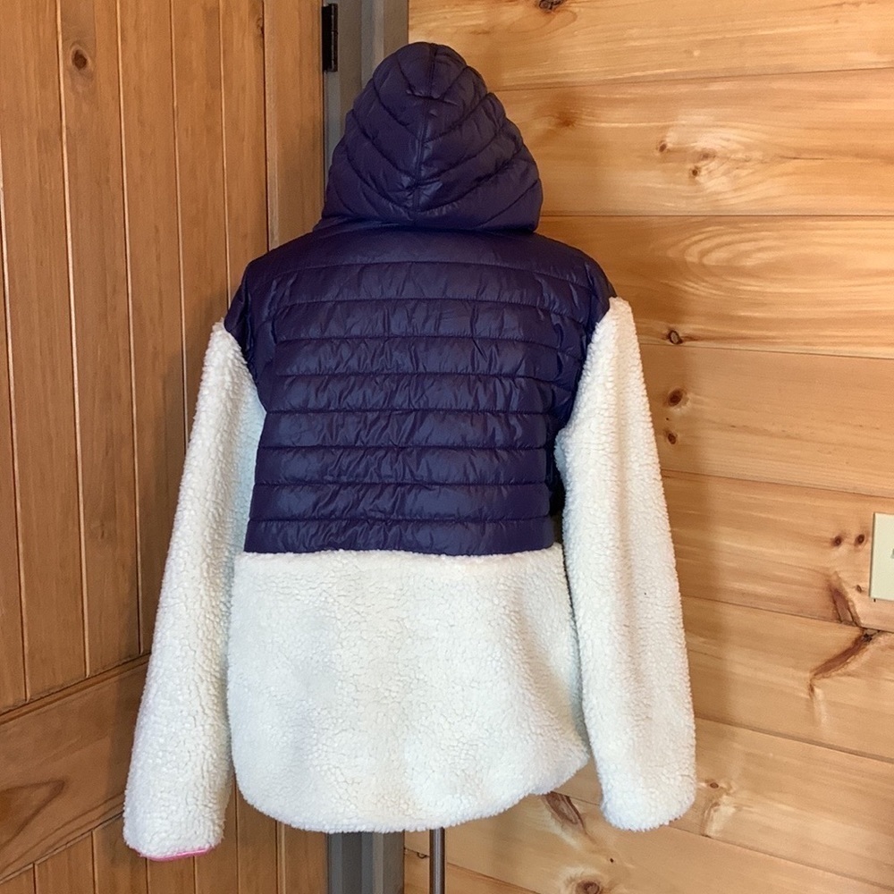 Ivory Ella Sherpa and puffer hooded jacket 1/4 zip Size XL - Picture 5 of 15